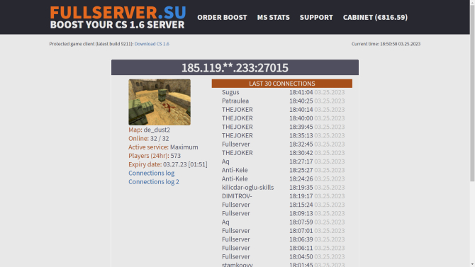 How to boost a Counter-Strike 1.6 server